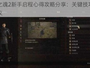 黑暗之魂2新手启程心得攻略分享：关键技巧与实用建议