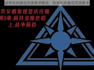 蔚蓝战争机体建造资源需求概览：各类机体最低资源要求览表