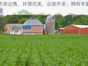 美国农场出售，环境优美，设施齐全，拥有丰富的农业资源