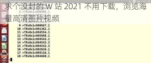 求个没封的 W 站 2021 不用下载，浏览海量高清图片视频