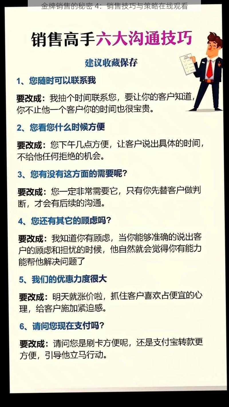 金牌销售的秘密 4：销售技巧与策略在线观看