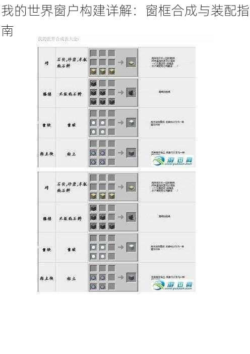 我的世界窗户构建详解：窗框合成与装配指南