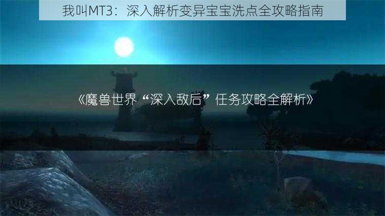 我叫MT3：深入解析变异宝宝洗点全攻略指南