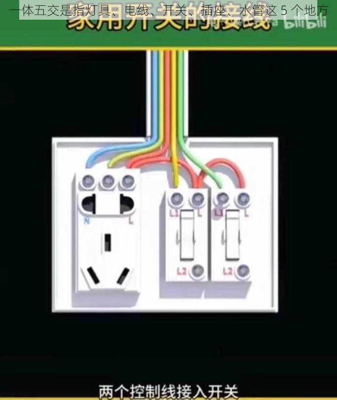 一体五交是指灯具、电线、开关、插座、水管这 5 个地方