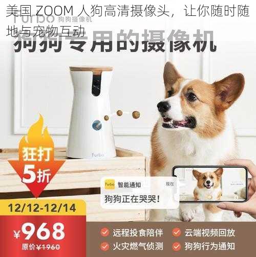 美国 ZOOM 人狗高清摄像头，让你随时随地与宠物互动